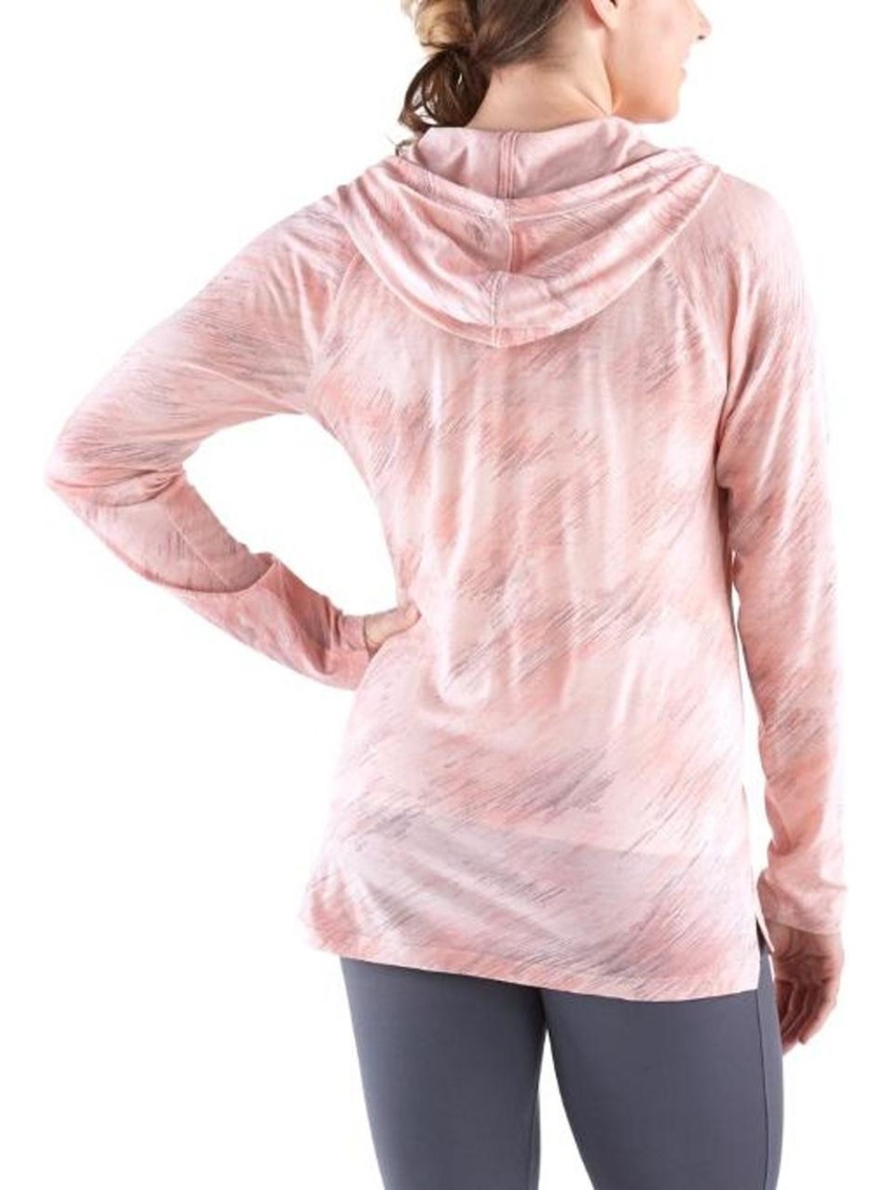 SmartWool Merino 150 Pattern Hoody Size M Pink Gray Base Layer